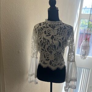Elegant White Lace Blouse for Women